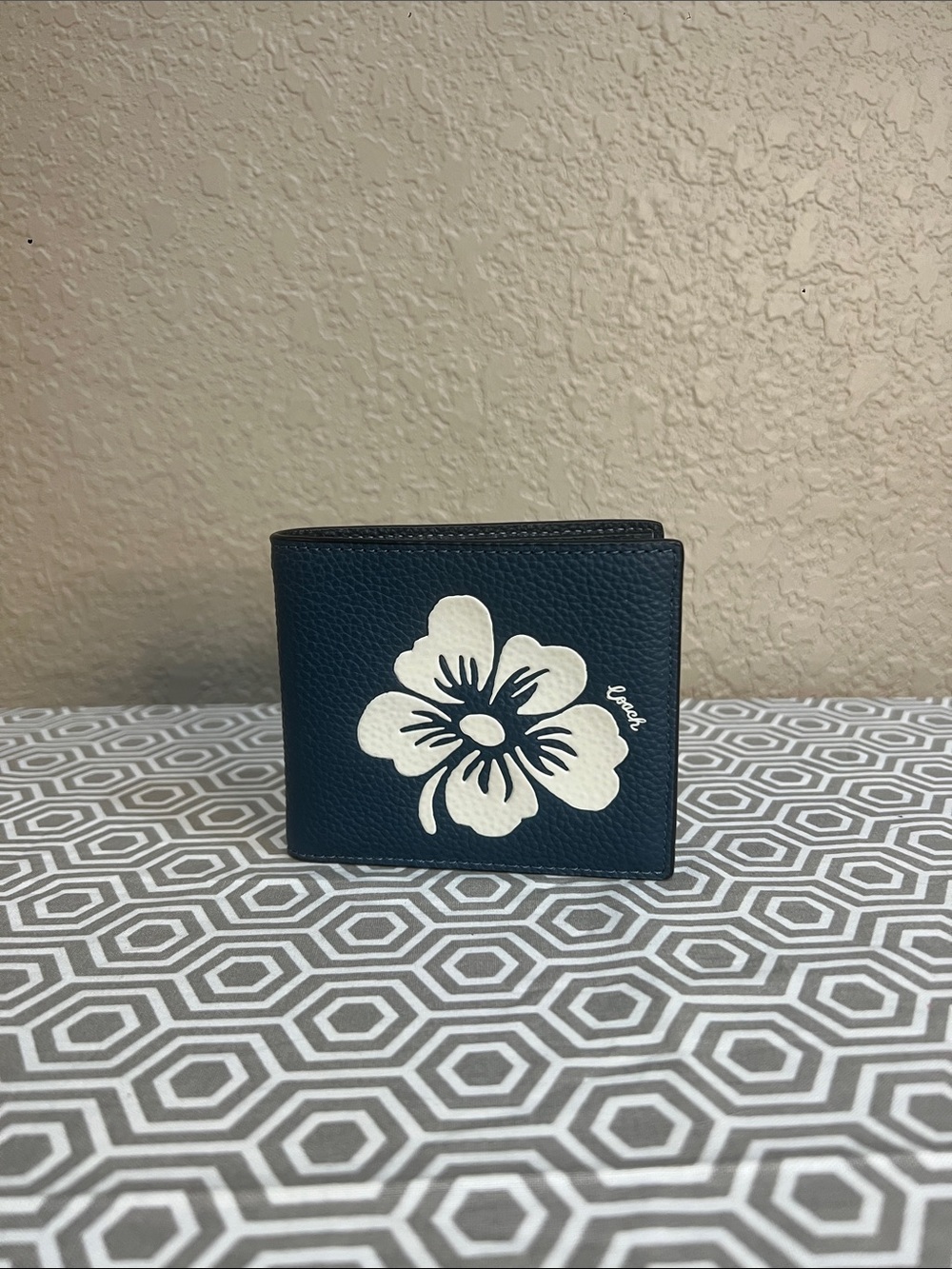 Coach Leather Bifold wallet ID ALOHA CA000     QB/Demin Multi. QBDEI